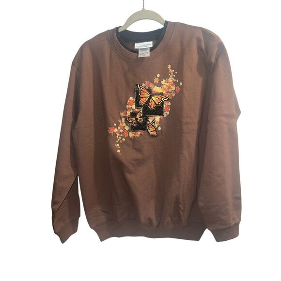 ✨Country Store Butterfly Crewneck Sz Large Sweatshirt Embroidery Logo✨ - Picture 5 of 9